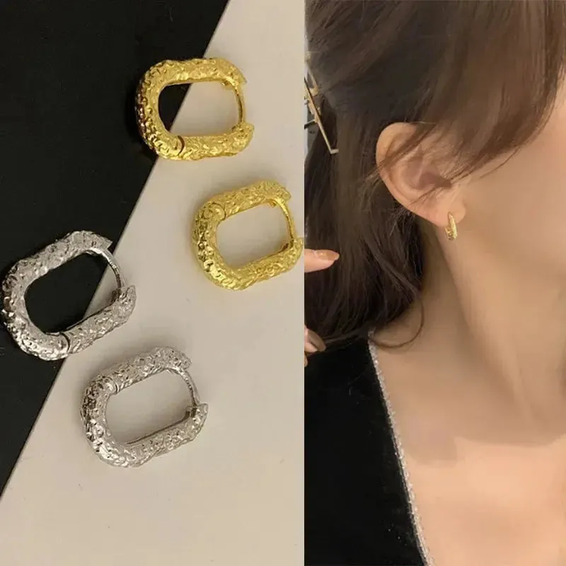 Exquisite Hoop Earrings Large Stainless Steel Jewelry