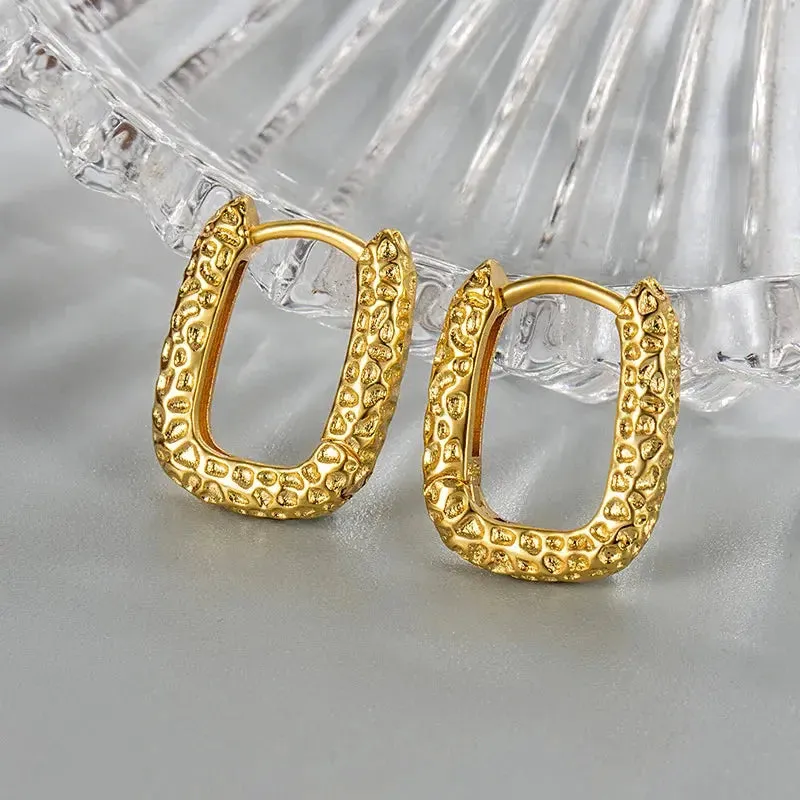 Exquisite Hoop Earrings Large Stainless Steel Jewelry