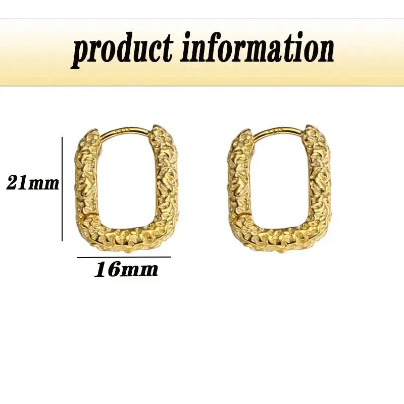 Exquisite Hoop Earrings Large Stainless Steel Jewelry