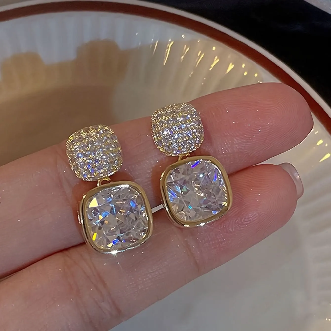 Exquisite Luxury Rhinestone Drop Earrings