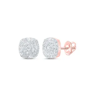 Exquisite Rose Gold Diamond Square Earrings: A Dazzling Blend of Elegance and Modernity
