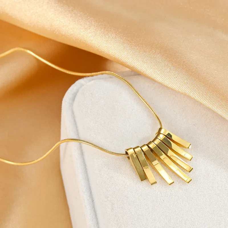 Fashion  Geometry Shape Minimalism Charms Chain Collier Necklaces  Pendants For Women