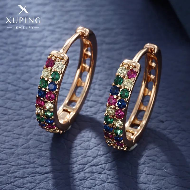 Fashionable Colorful Diamond Earrings