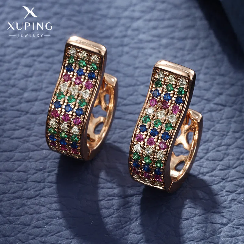 Fashionable Colorful Diamond Earrings
