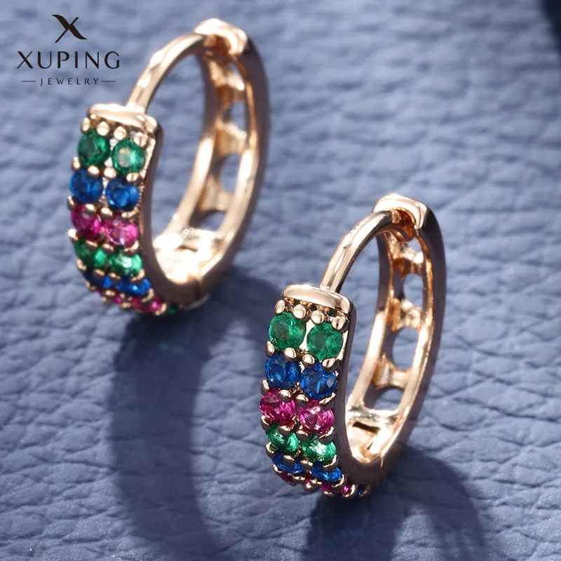 Fashionable Colorful Diamond Earrings