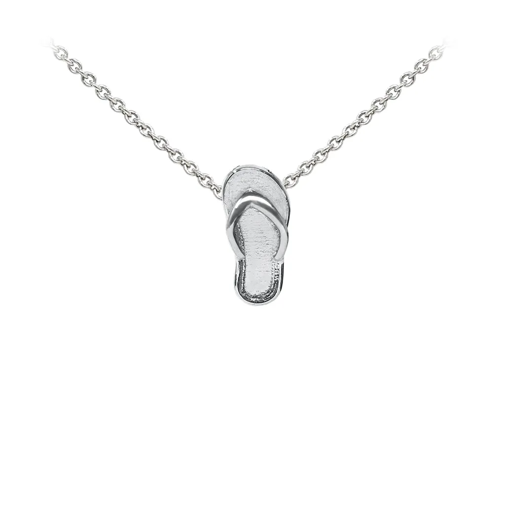 Flip Flop Sterling Silver Dainty Necklace