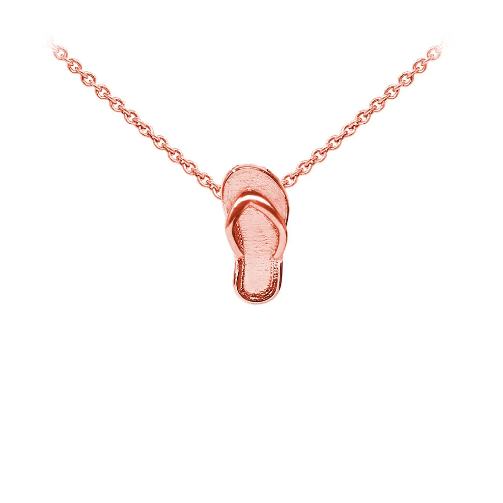 Flip Flop Sterling Silver Dainty Necklace