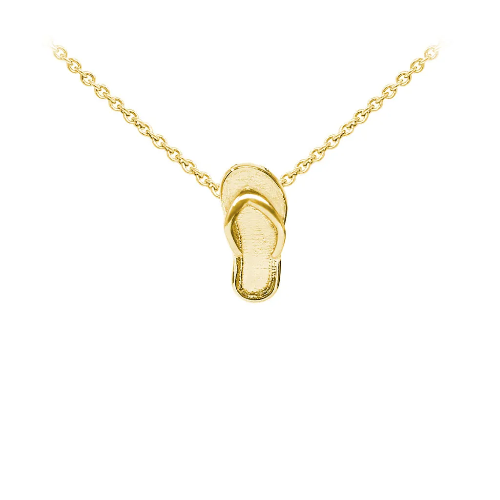 Flip Flop Sterling Silver Dainty Necklace