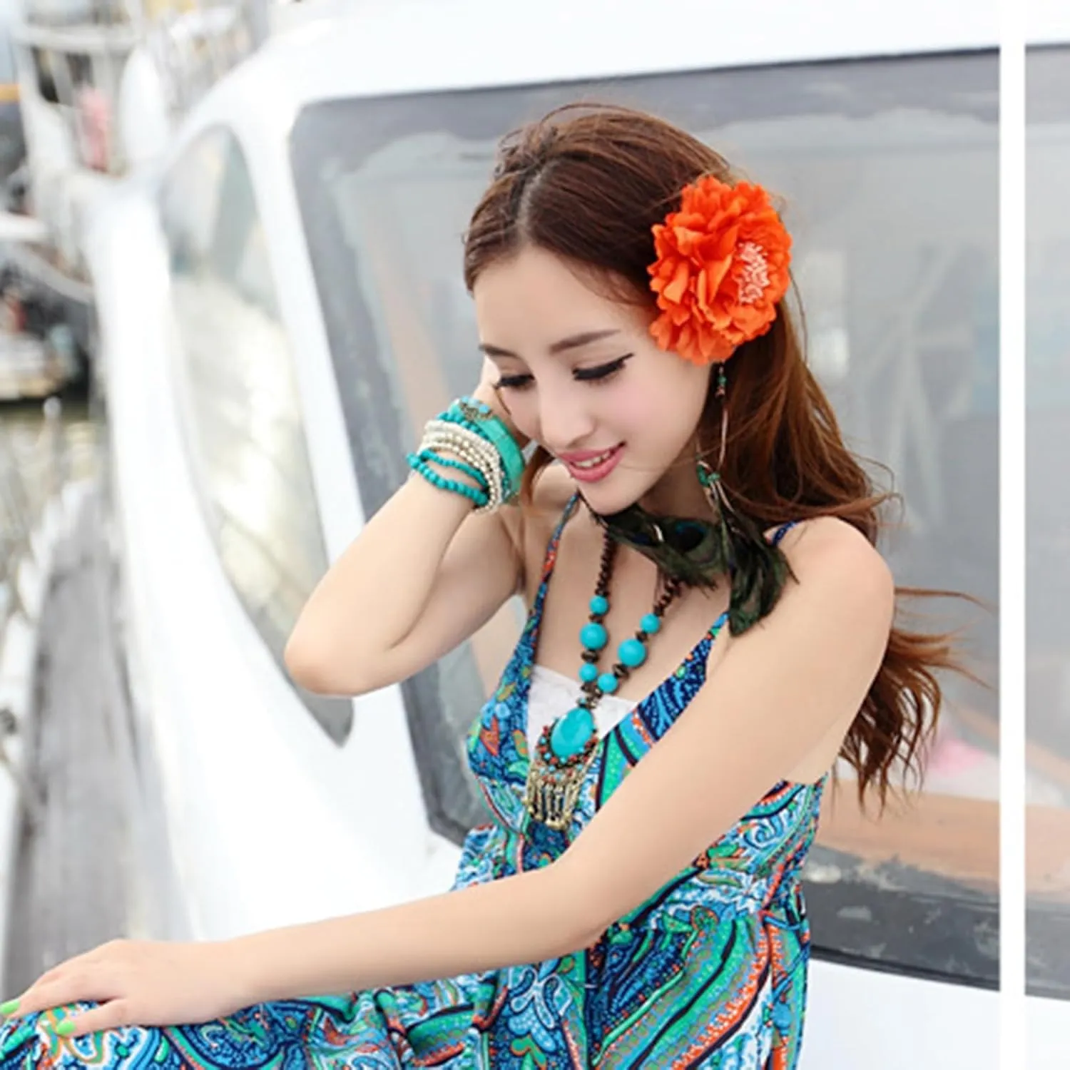 Flower Brooches and Pins for Women Fashion Flower Hair Clips Large Floral Lapel Pins Decorative Brooch Pins for Clothes Accessories Jewelry Gifts