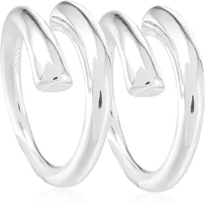 FRCOLOR 2Pcs Adjustable Open Rings for Women Elegant Silver Fashion Finger Rings for Parties Daily Wear and Special Occasions Stylish Design and Versatile Fit