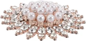 FRCOLOR Pearl Brooch Rhinestone Brooch Pin Brooch Badge Scarf Pins and Clips Scarf Ring Scarf Buckle for Women