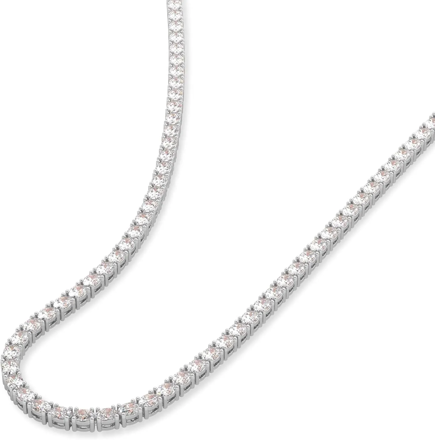 FRIENDLY DIAMONDS 5 Carat - 25 Carat IGI Certified Lab Grown Diamond Tennis Necklace | 14K Gold Or Platinum | FG - VS1 Or VS2 Quality Necklace
