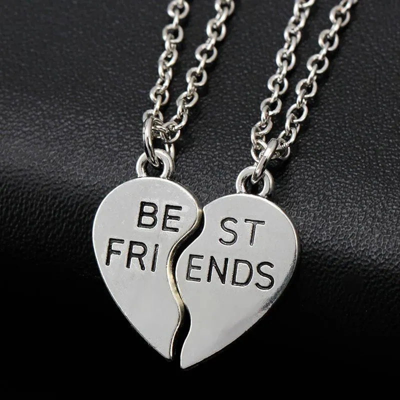 Friendship Broken Heart Parts Necklace For Women