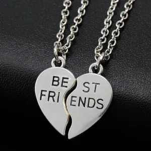 Friendship Broken Heart Parts Necklace For Women