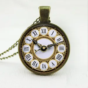 Galaxy Collar Fake Clock Statement Necklaces For Women