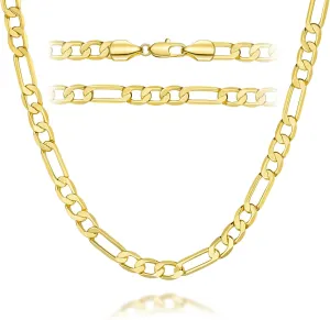 Gold Chain for Men 14K Gold Chain Necklace for Women & Men Figaro Chains for Mens Chains Necklaces 5MM 16 18 20 22 24 26 30