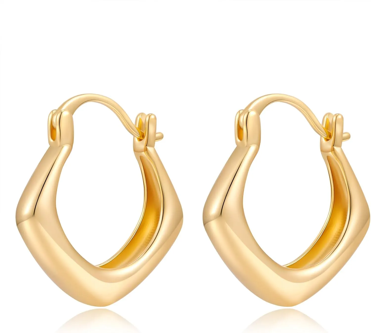 Gold Huggie Hoop Earrings for Women Everyday Fashion Jewelry