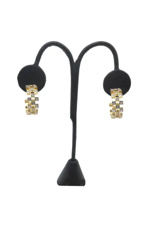 Gold Pave Chase Hoops