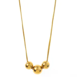 Goldglam 14k Gold Plated Three Balls Necklace