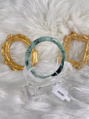 Grade A Natural Jade Bangle with certificate #36586
