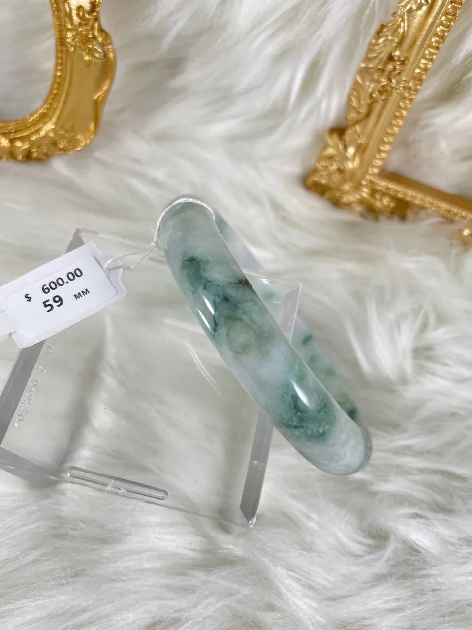 Grade A Natural Jade Bangle with certificate #36874