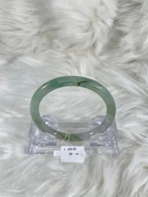 Grade A Natural Jade Bangle with certificate #37130