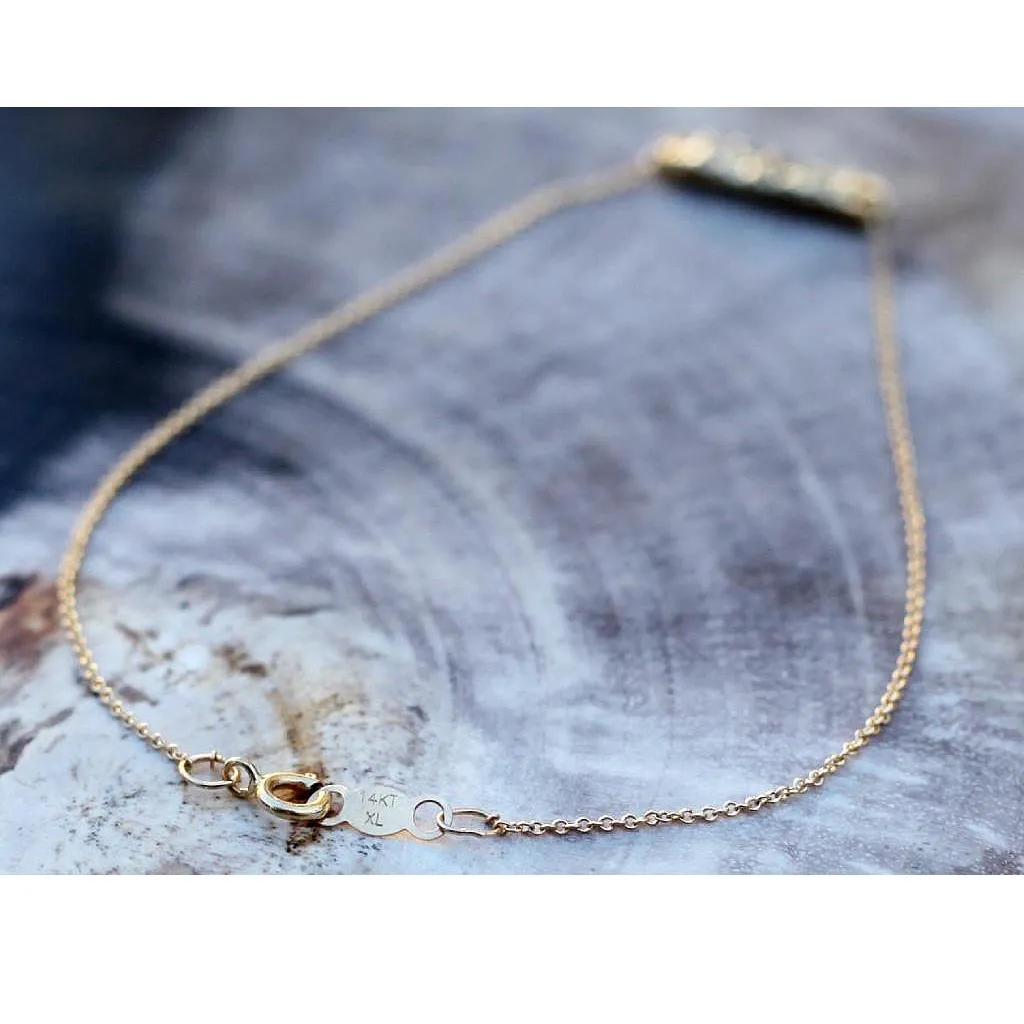Greta Grey Diamonds   14k Gold Bracelet