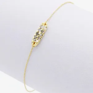 Greta Grey Diamonds   14k Gold Bracelet