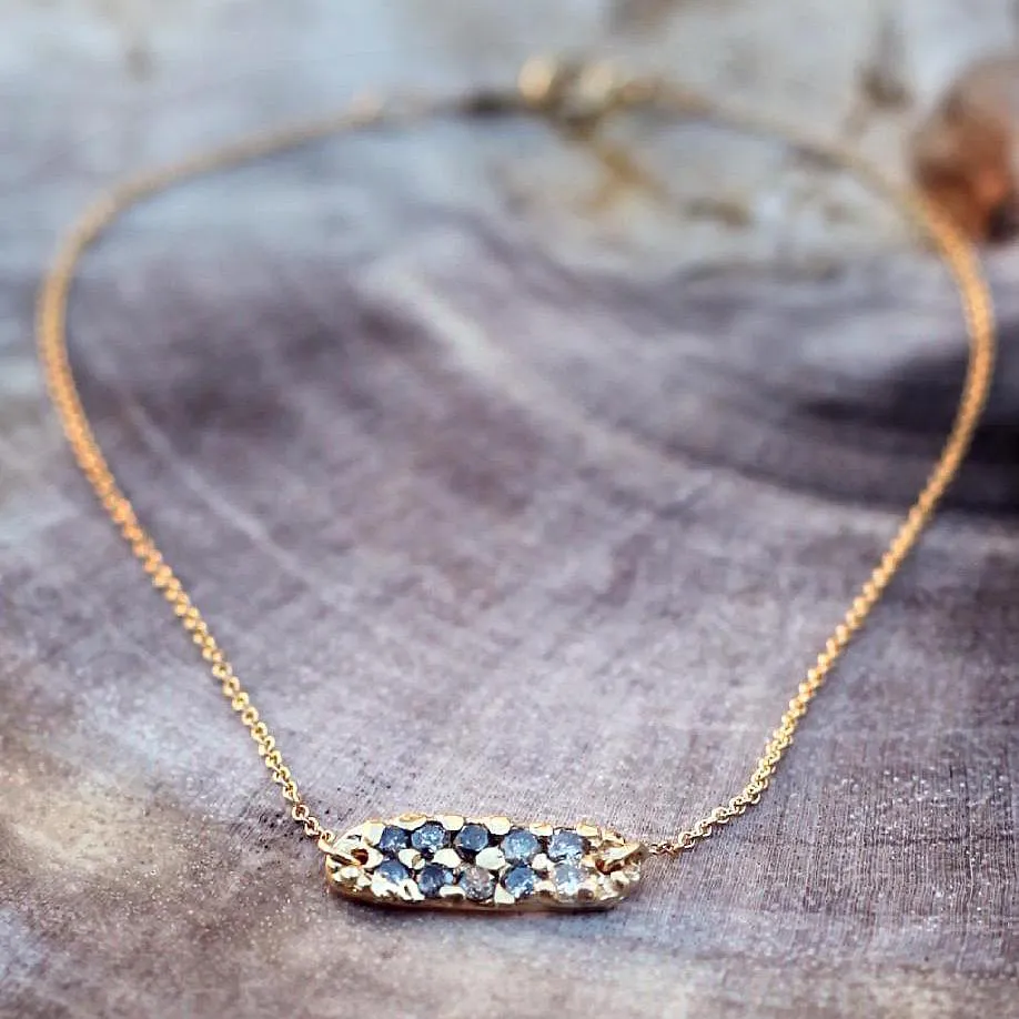 Greta Grey Diamonds   14k Gold Bracelet