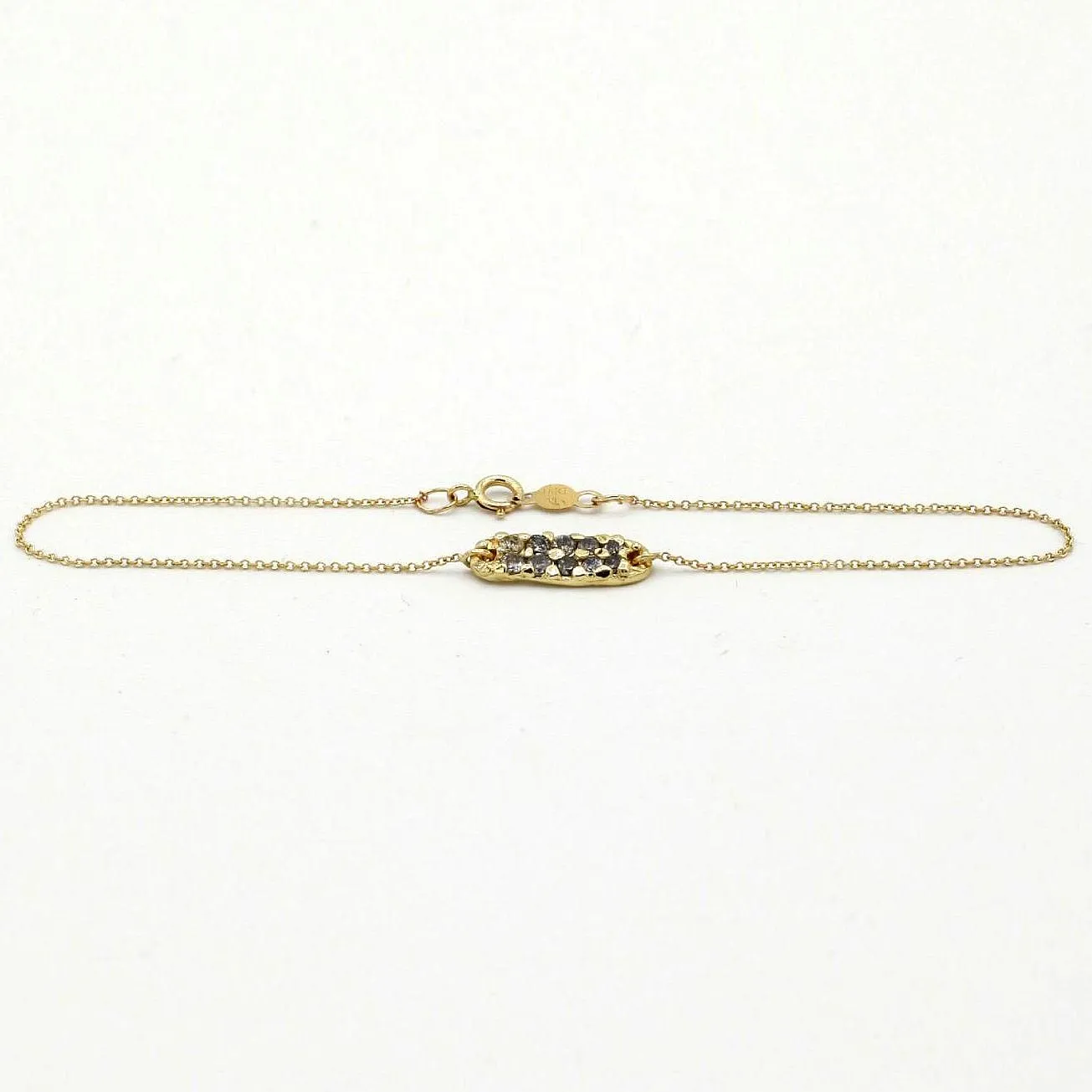 Greta Grey Diamonds   14k Gold Bracelet