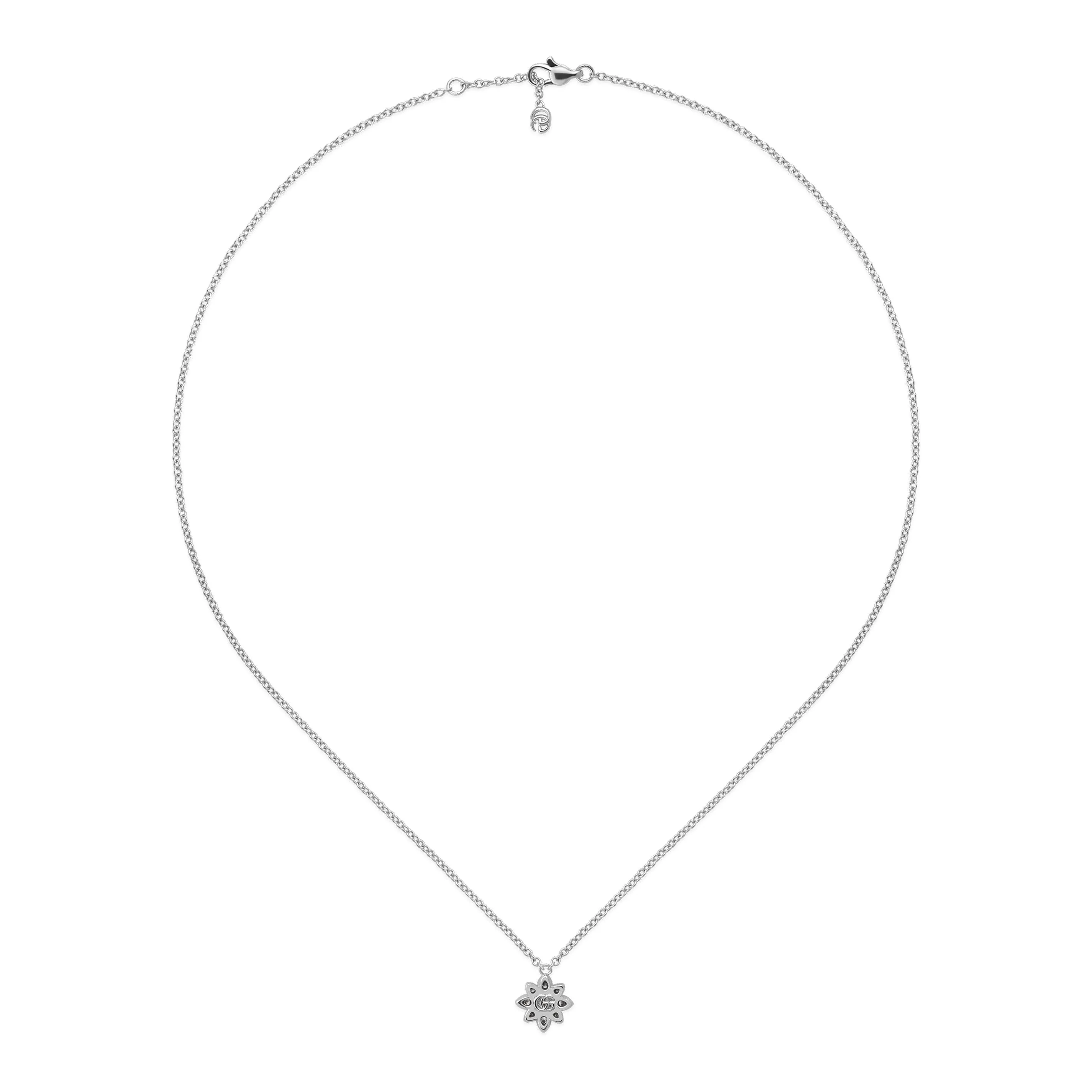 Gucci Flora 18ct White Gold Diamond Chain Necklace