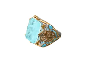Handmade Natural Paraiba Ring-Unique Gemstone Ring-Gemstone Ring-Delicate Paraiba Ring-925k Silver Ring