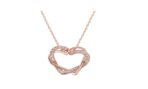 Heart to Heart Rose Gold Color Pendant Necklace