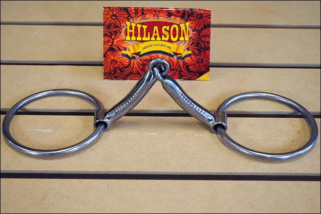 Hilason Stainless Steel Ring Snaffle Horse Mouth Bit With Copper Inlay