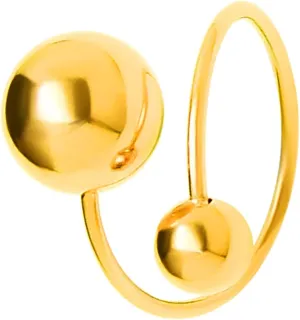 Homoyoyo Adjustable Stainless Steel Bead Ring for Women Durable Finish Finger Accessory Birthday for Her
