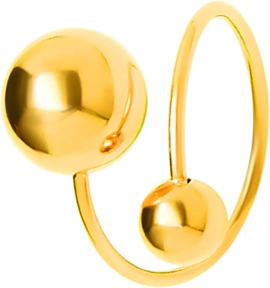 Homoyoyo Adjustable Stainless Steel Bead Ring for Women Durable Finish Finger Accessory Birthday for Her