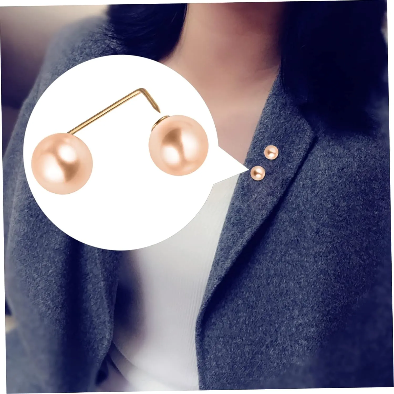 Homoyoyo Button Nails Rhinestone Sweater Shawl Clips Large Hoop Earrings for Women Hoops Pin Dangling Bracelets