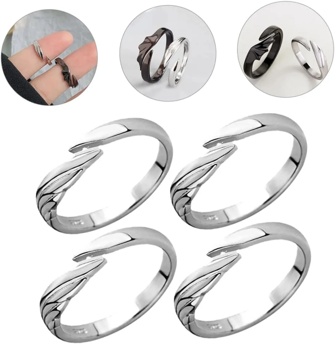 Homoyoyo Zinc Alloy Devil Ring Couple Jewelry Promise Ring for Her Promise Rings for Men