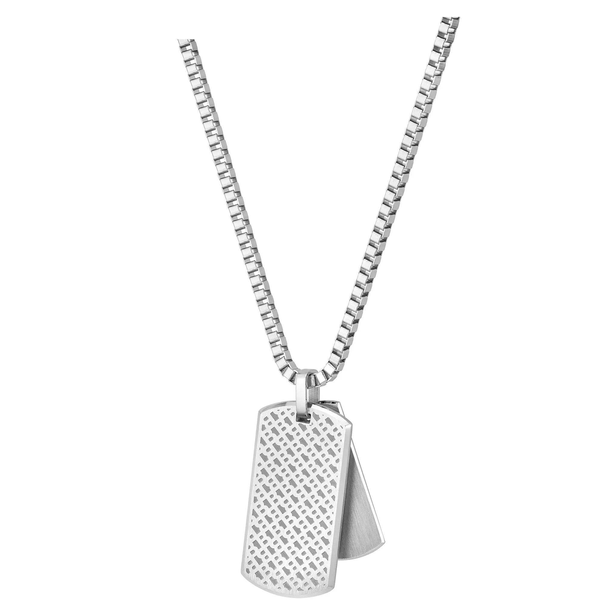 Hugo Boss Jewellery Stainless Steel Men's Pendant with Chain Necklace - 1580575