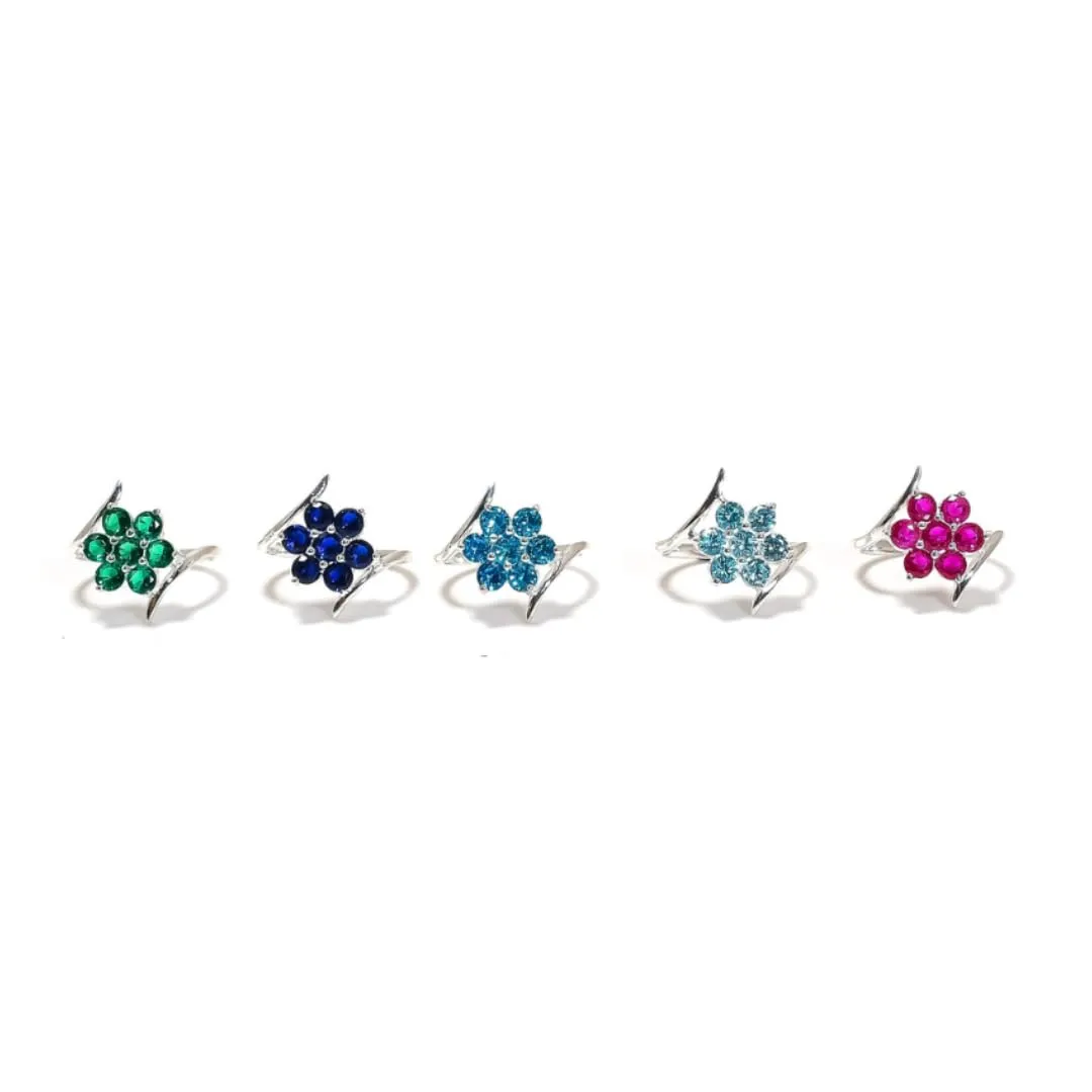 Jete 925 Sterling Silver Aquamarine Gemstone Rings | Stacking rings for Women & Girls | 4mm Round Ring for Women & Girls (yellow-gold, 5.5)