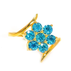 Jete 925 Sterling Silver Aquamarine Gemstone Rings | Stacking rings for Women & Girls | 4mm Round Ring for Women & Girls (yellow-gold, 5.5)