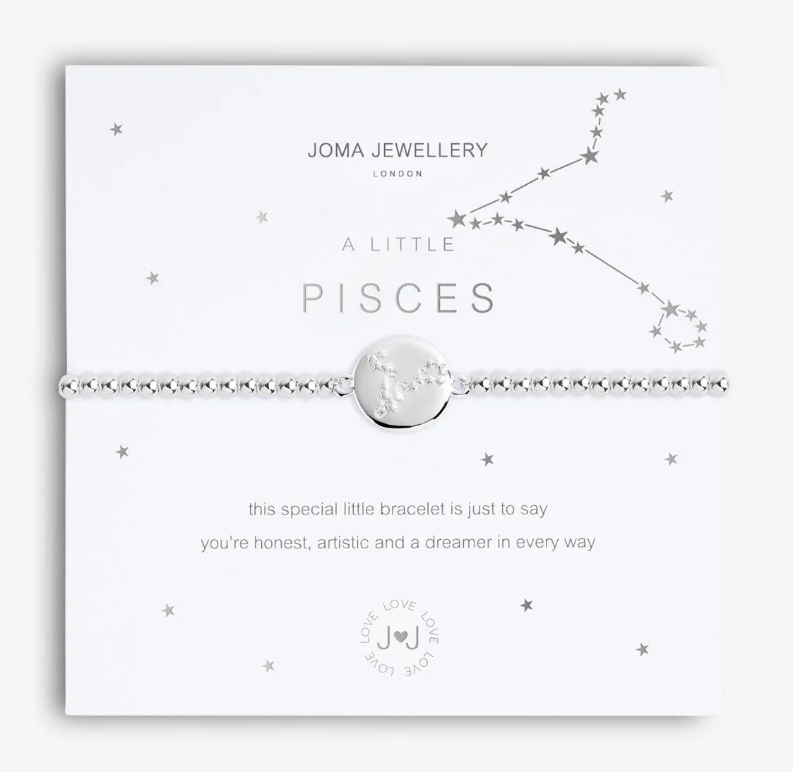 Joma Jewellery Star Sign A Little Pisces Bracelet
