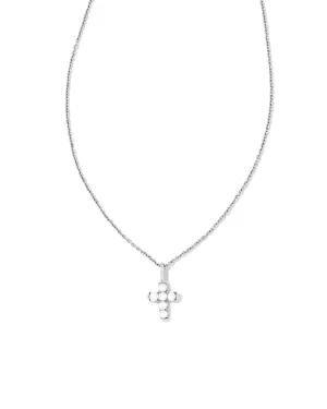 Kendra Scott Pearl Silver Cross Necklace