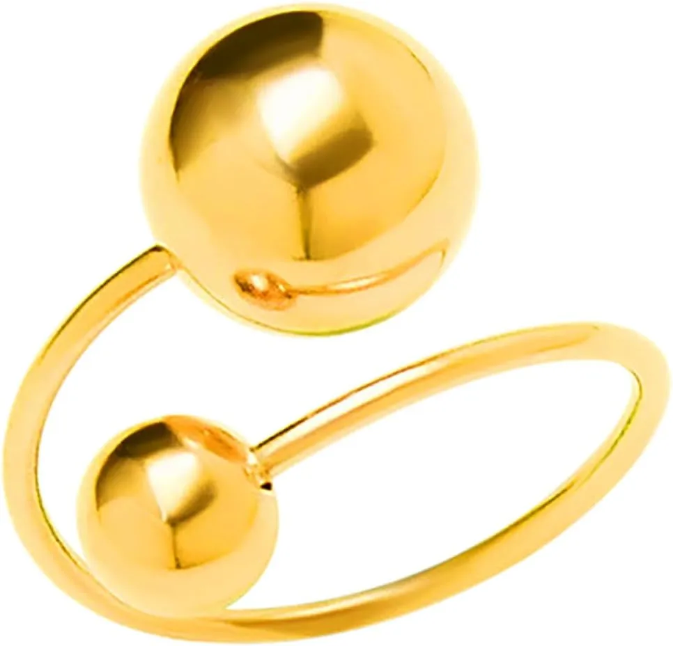 KESYOO Women Adjustable Ring Stainless Steel Bead Ring Simple Jewelry for Parties Weddings and Everyday Wear Her