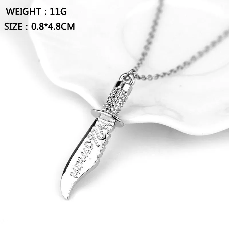 Knife Shape Alloy Pendants Necklace for Women