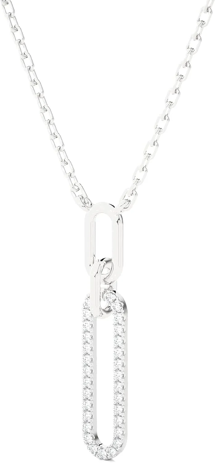 Lab Grown Diamond Fashion Pendant Necklace for Women, 1/10-1/2 CT, Love Couples Wedding Gift For Her