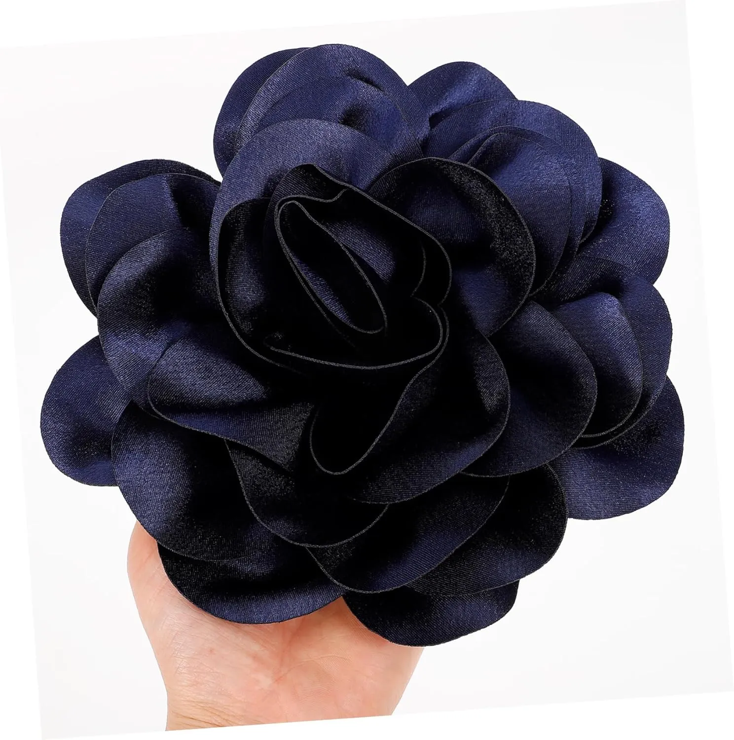 Large Flower Brooch Pin for Women Handmade Floral Lapel Decoration Elegant Fabric Accessory for Parties