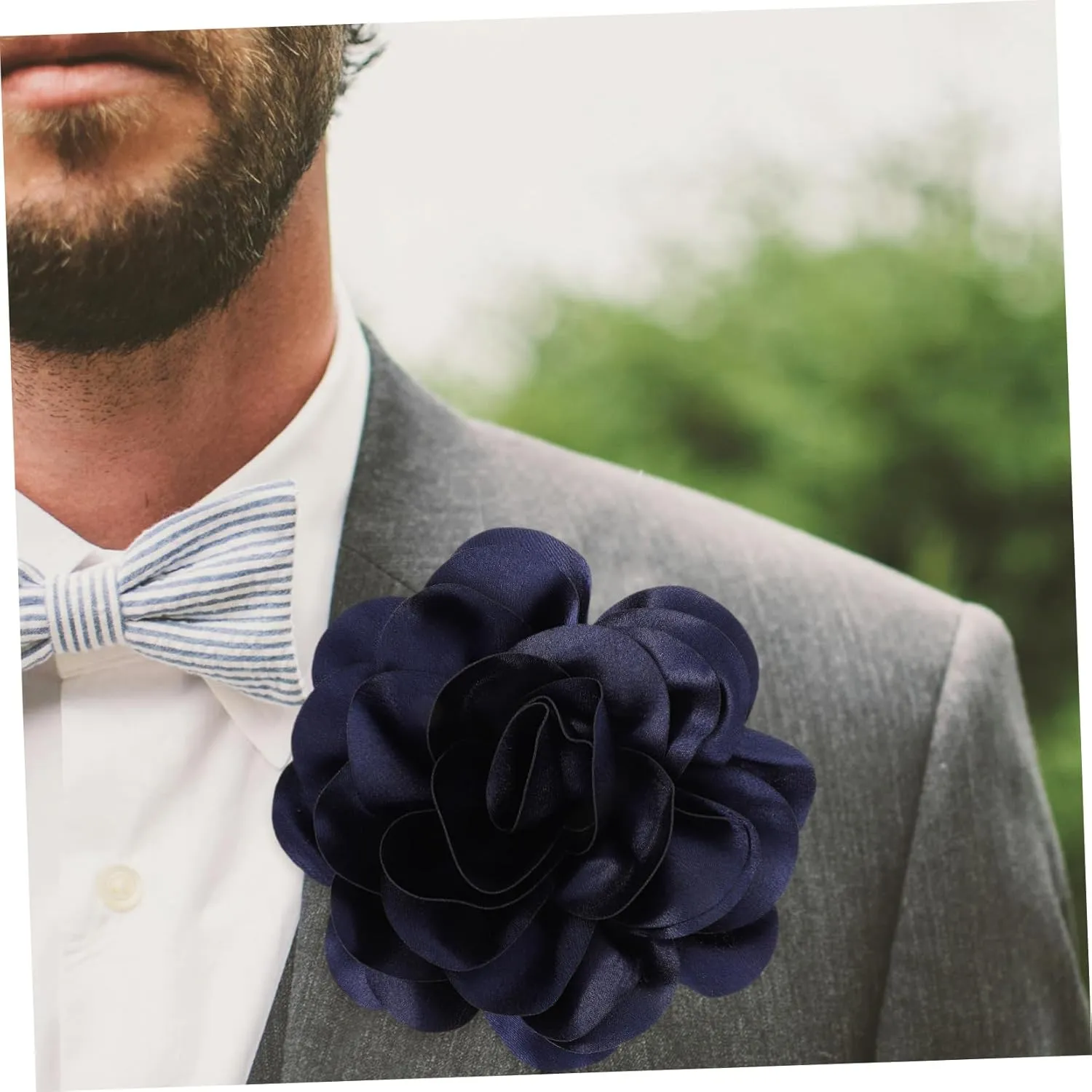 Large Flower Brooch Pin for Women Handmade Floral Lapel Decoration Elegant Fabric Accessory for Parties