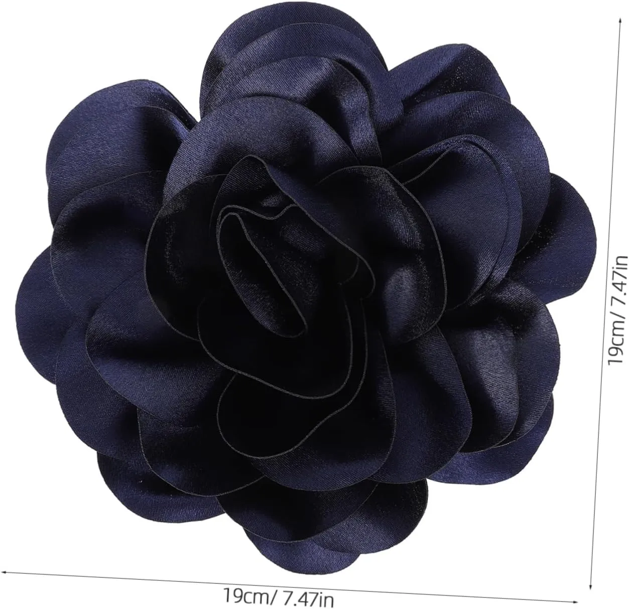 Large Flower Brooch Pin for Women Handmade Floral Lapel Decoration Elegant Fabric Accessory for Parties