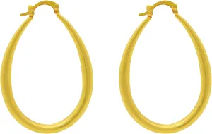 Large Oval Gold Hoop Earrings For Women Chunky 18k Gold Plated Earrings Trendy Fashion Thick Hoop Earrings Elegant Big Statement Hoop Earrings Minimalist For Women Prom Birthday Party Jewelry